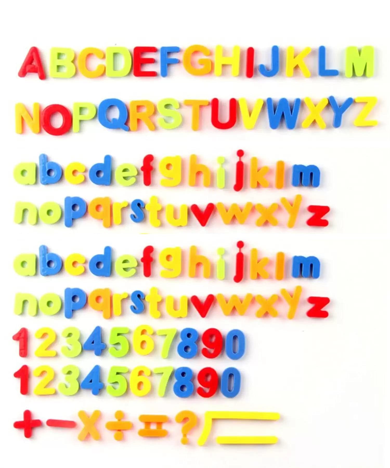 Wy8 Green/Blue/Orange 106Pcs Magnetic Letters Alphabet Numbers Learning Toy For Learning, Spelling, Counting, Including Letters Numbers Symbols