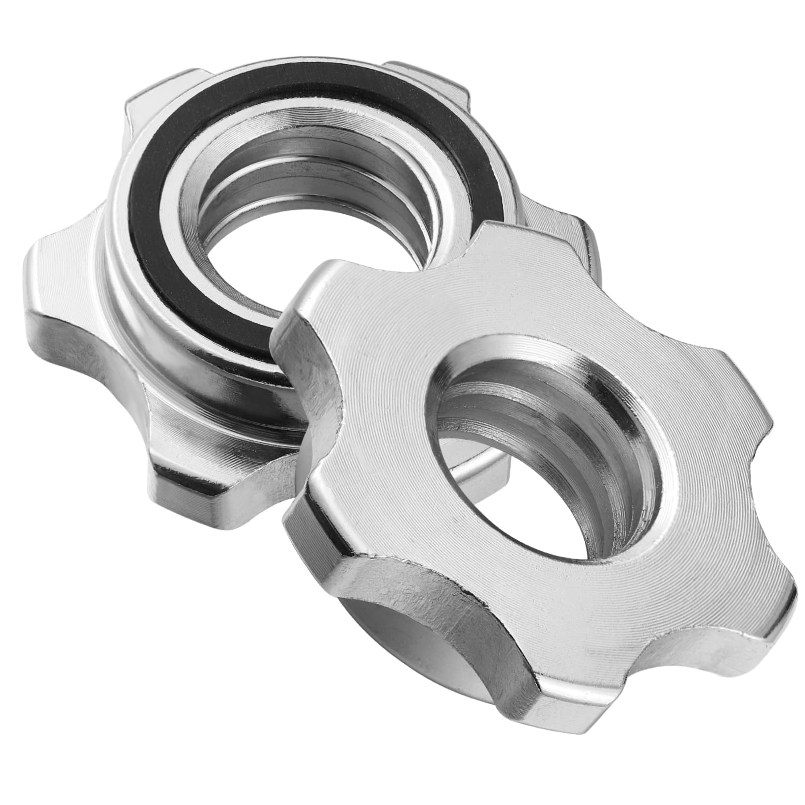 MUCKLILY Replacement 2.5cm Nuts Anti-Slip Collars for Barbell Dumbbell Weight Lifting