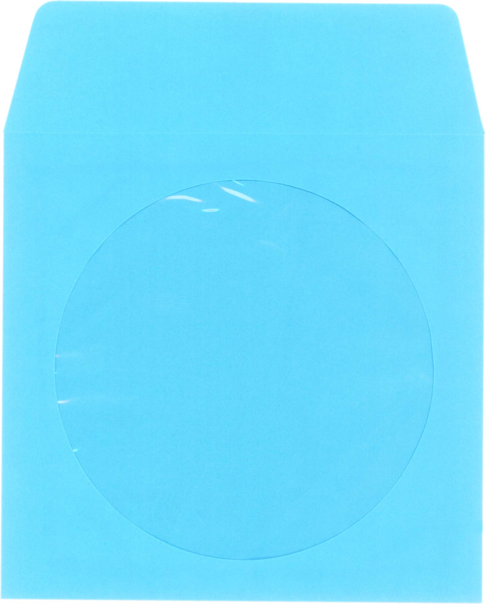 CD-/DVD-Hüllen aus Papier, mit Kunststofffenster, 12,7 x 12,7 cm, sichere und kompakte Disc-Aufbewahrung, Blau, 1000 Stück