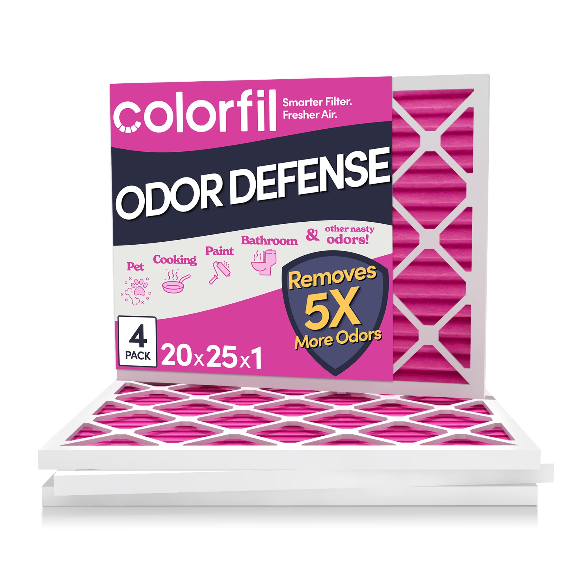 Colorfil pet odor air filter 4-pack box | Mubboo