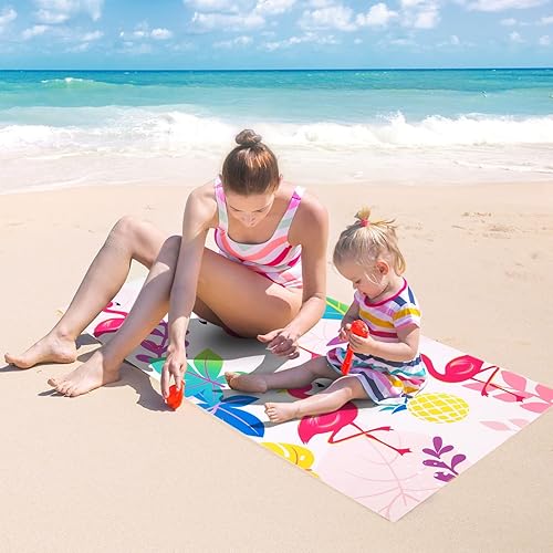 Miniatura 5 de WERNNSAI Toalla de playa - Toalla de baño Flamingo