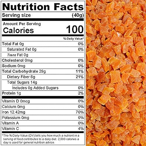 Vista 13 de Presto Sales Albaricoque, picado elegante, turco dulce, 32 onzas. Sin azúcar añadido, fruta seca, aperitivo, dietético, vegano, sabor intenso