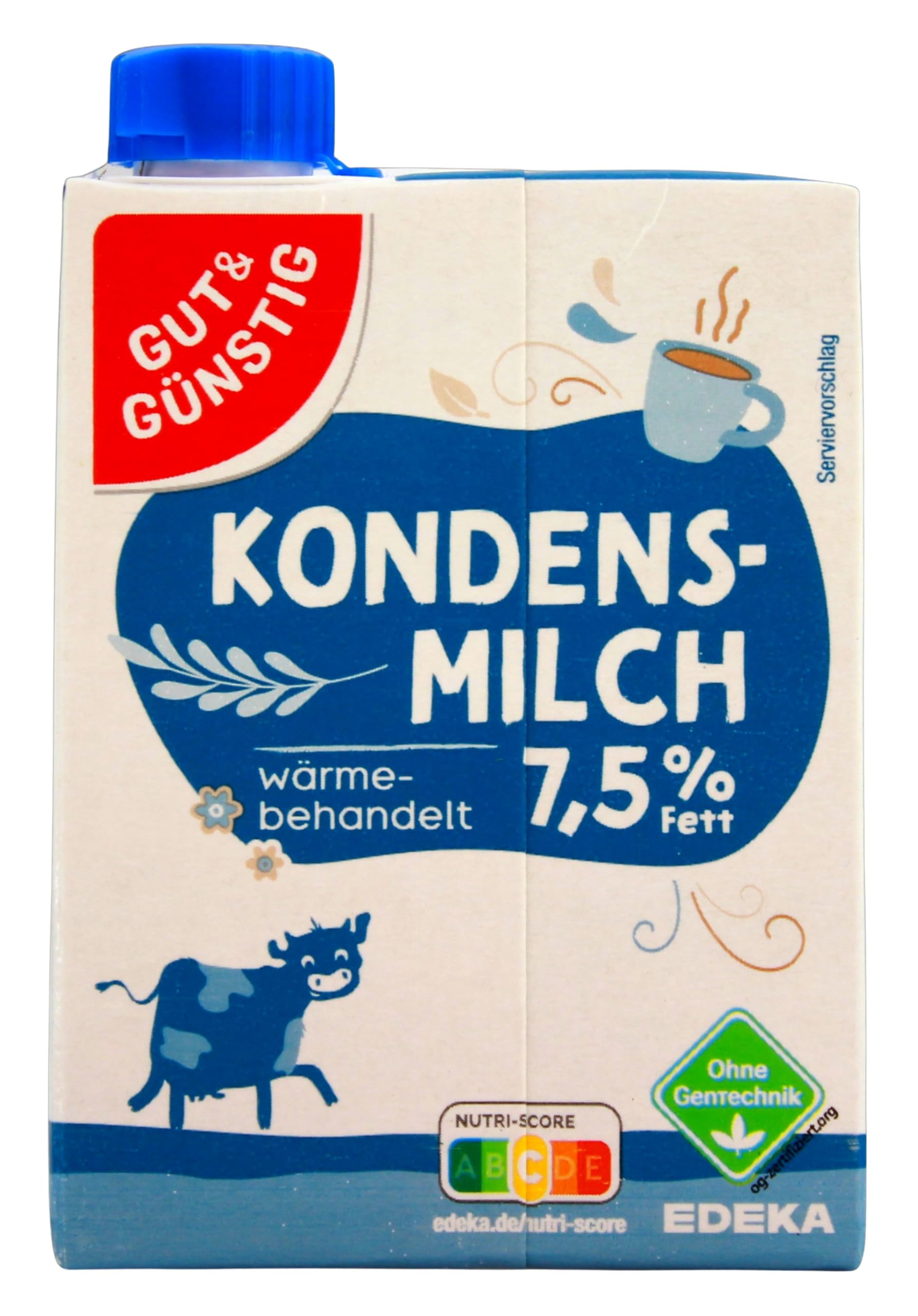 Gut und Günstig, Kondensmilch 7,5%, 16er Pack, 16 x 340 g
