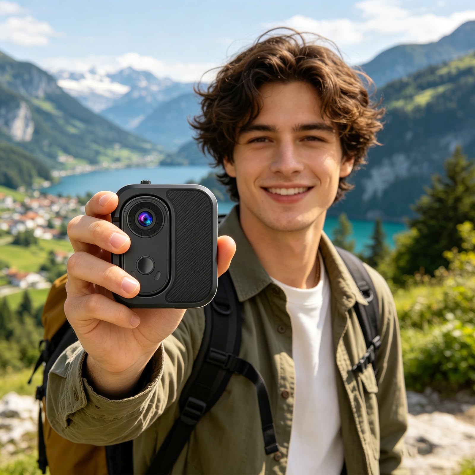 Caméra d'action compacte 4K 30FPS 20MP grand angle avec cordon magnétique