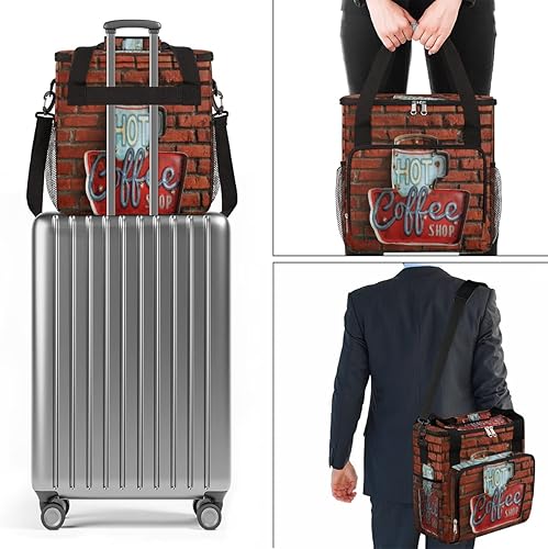 Miniatura 7 de Red Brick Coffee Coffee Maker Carring Bag Travel Storage Tote Bag Compatible with Keurig K-Mini or K-Mini Plus Portable Single Serve Coffee Brewer