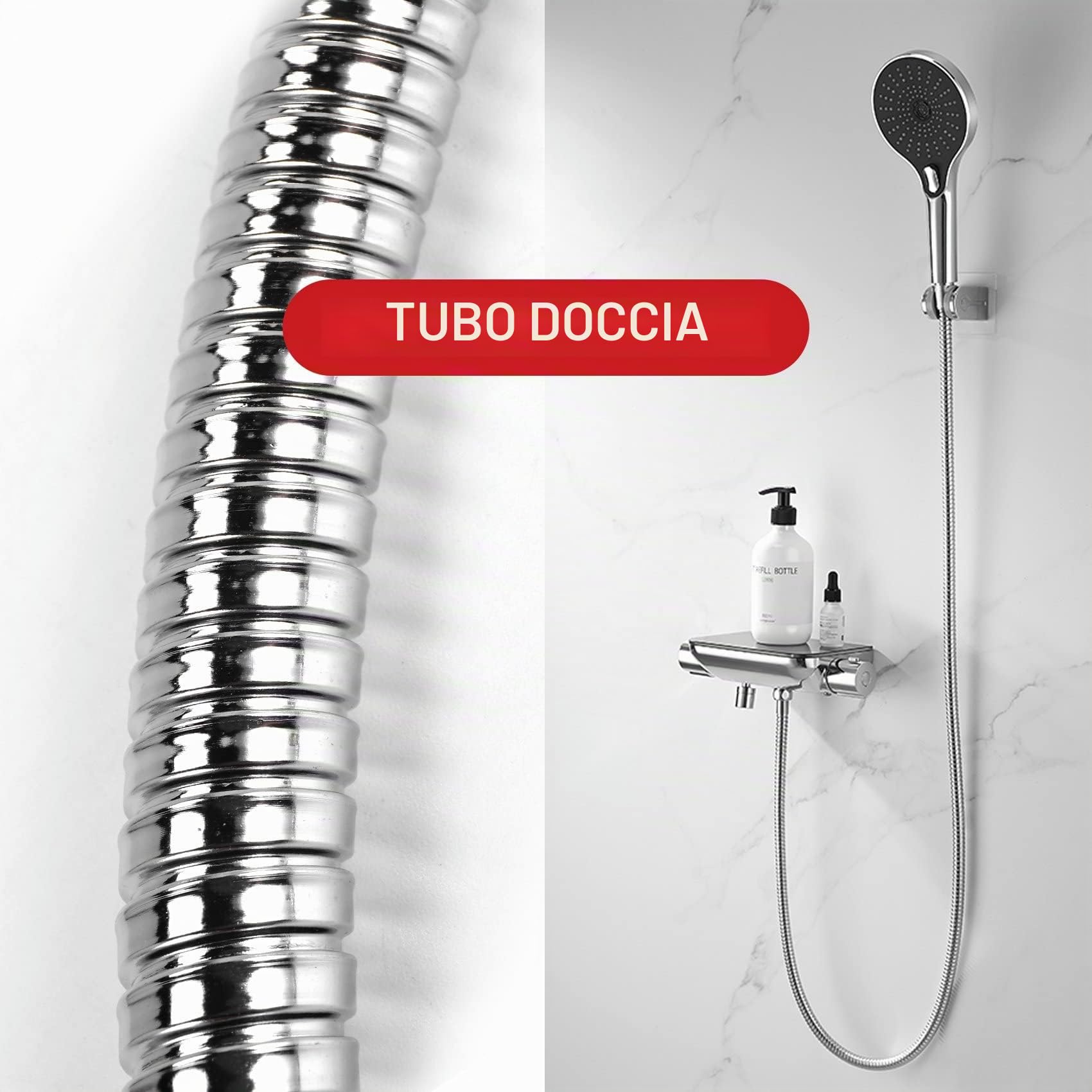 RETTI Tubo flessibile in acciaio , 80 cm