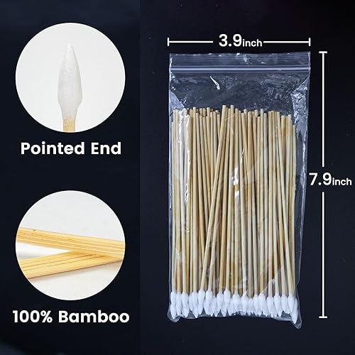 Miniatura 5 de 1000500Pcs Gun Cleaning Swabs, Precision Pistol Cleaning Swabs Durable Stem, 6 Inch Pointed Gun Cleaning Supplies Swabs - Lint Free, Highly