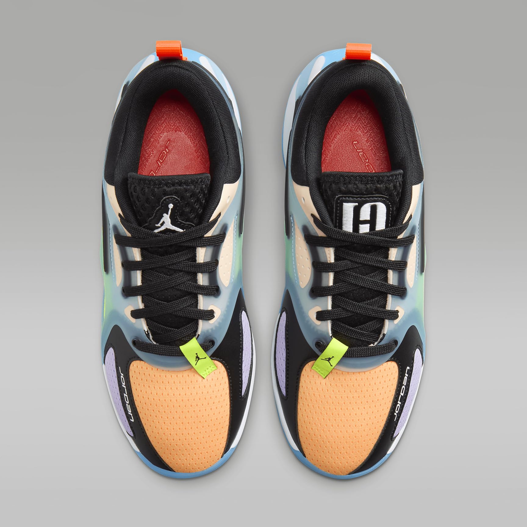 Jordan Heir - Zapatos de baloncesto para mujer (FZ2471-018, negro/tinte carmesí/crema melocotón)