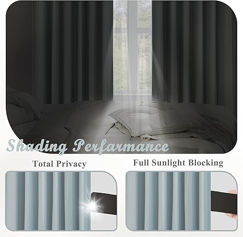 Miniatura 4 de Central Park Panel de cortina opaca completa de lino de algodón con bolsillo para barra, lazo trasero, tratamiento de ventana para sala de estar,