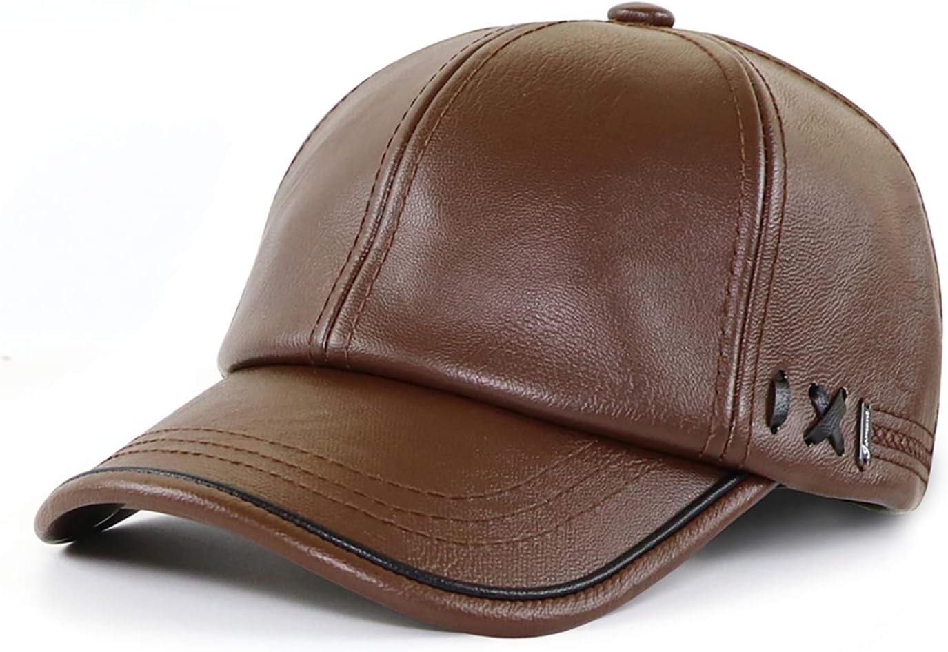 Buy Men's Adjustable Baseball Cap PU Leather at Ubuy Australia
