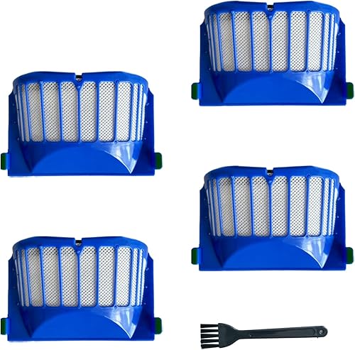 Paquete de 4 filtros de repuesto de alta eficiencia para iRobot Roomba 600 Series, 614 618 620 630 635 645 650 655 660 665 671 675 677 680 690 694