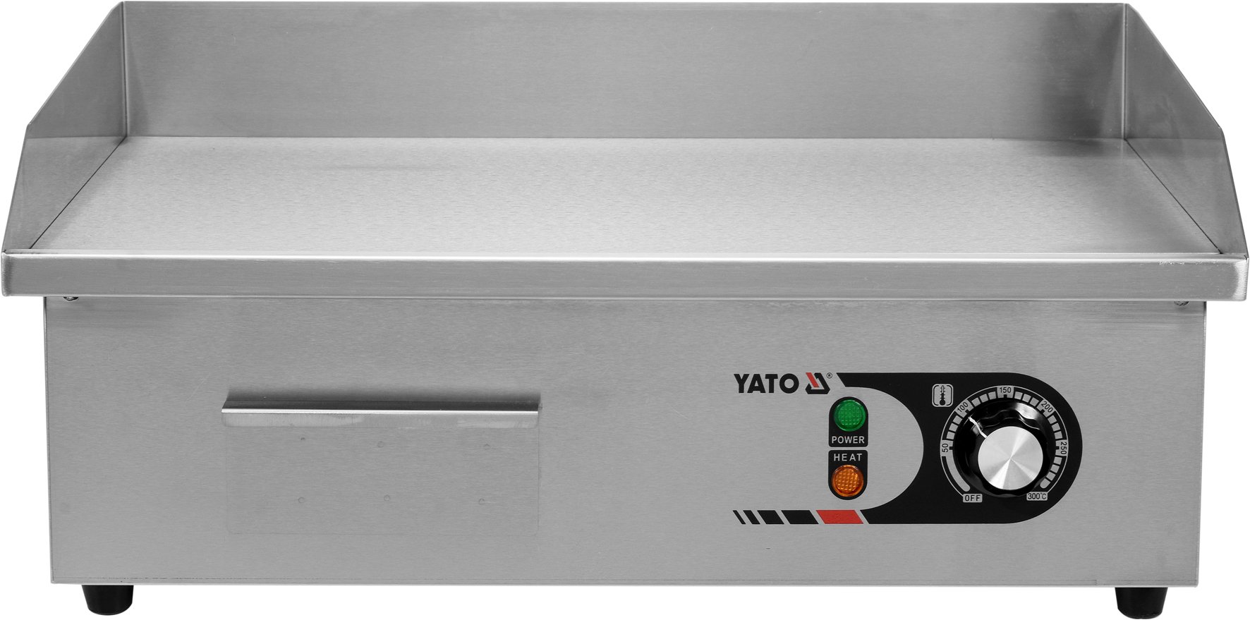 Yato – Gastro eléctrica plancha, 55 x 35 cm | lisa | 3000 W | plancha. Asador Barbacoa indutrie tentempiés