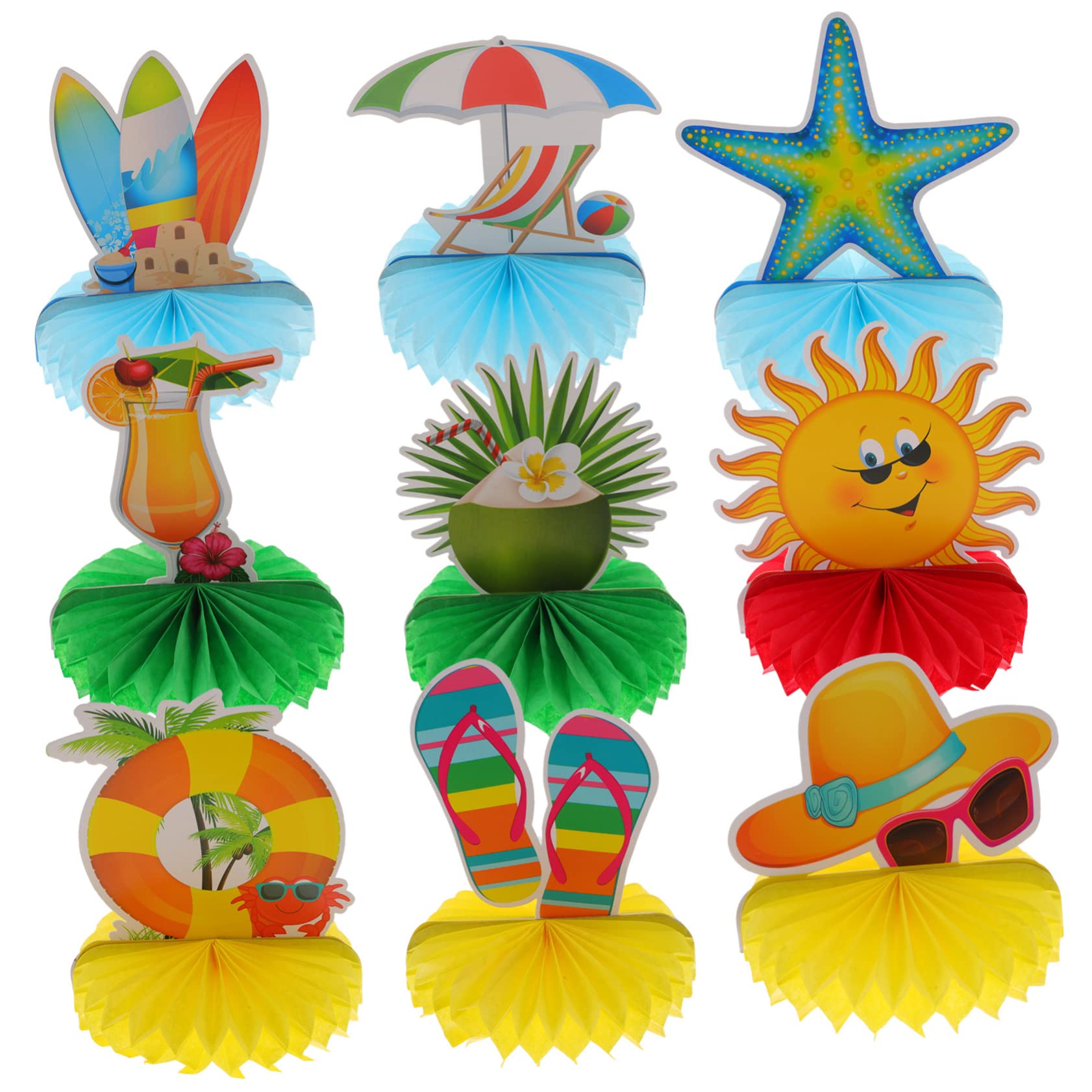 27stücke Teiliges Hawaii Party Dekorationsset Kreative Papier-honigwaben Ornamente Für Tischdekoration Für Strandpartys Und Sommerfeiern Farbenfrohe Tischaccessoires