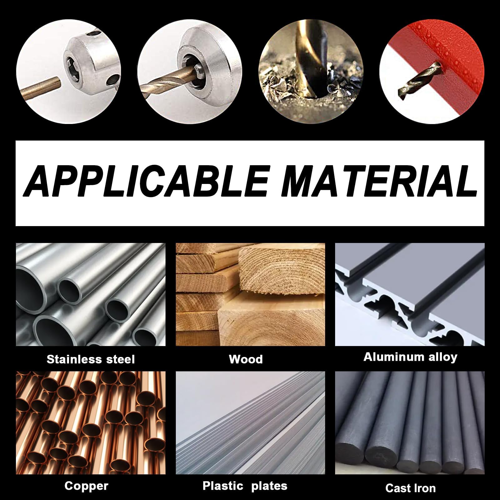 Zestaw wierteł kobaltowych 29 szt., końcówka 135 stopni, stal szybkotnąca z czarnym i złotym wykończeniem, stal nierdzewna, plastik i drewno z metalowym indeksowanym etui do przechowywania 1