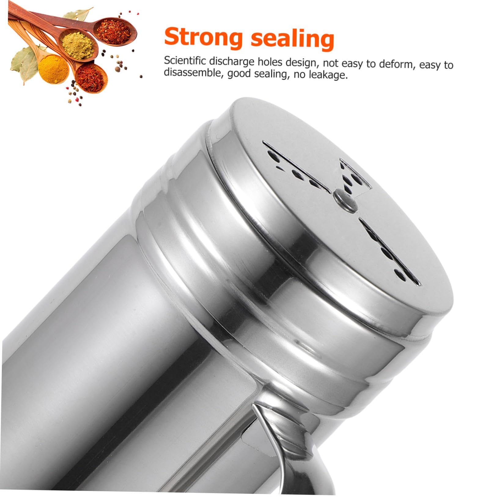 DOITOOL Saleros y Pimenteros de Acero Inoxidable 304 Agitador, Tarro Grande Multiuso Mango, para Cocina y Comedor, Recipiente para Condimentos Domésticos y Restaurantes