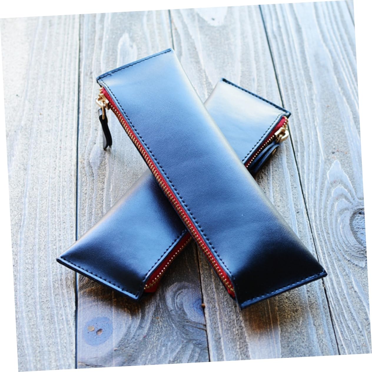 STOBOK Astuccio Portapenne Multiuso Da 3 Pezzi Astuccio Portapenne Con Cerniera Portapenne in Pelle Accessorio Per Ufficio E Scuola Proteggi Le Tue Penne Con Stile.