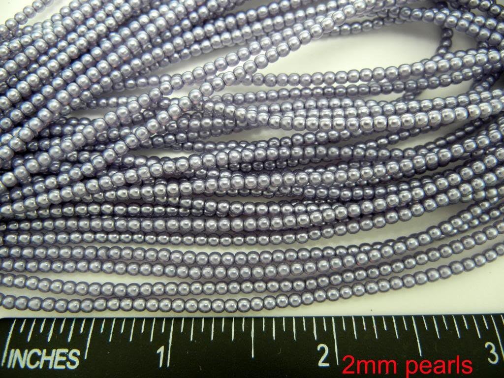 Czech Round Glass Imitation Pearls, 960pcs (12x80pcs) of 6mm Light Lavender Pearl