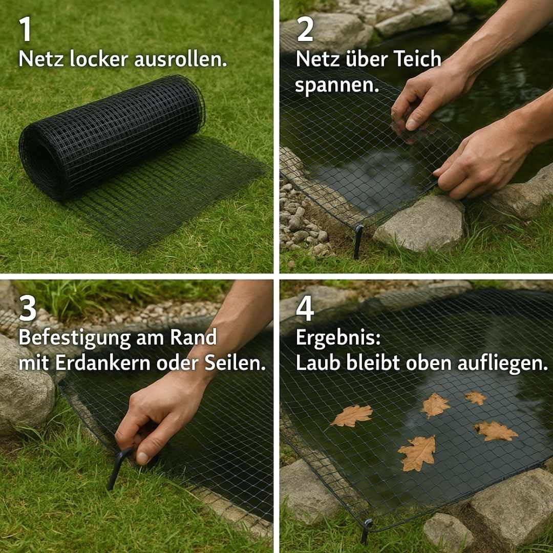 Filet de bassin Florade 2,6 x 10 m Maille fine 2 mm Résistant aux UV 100% polypropylène 80 g/m²