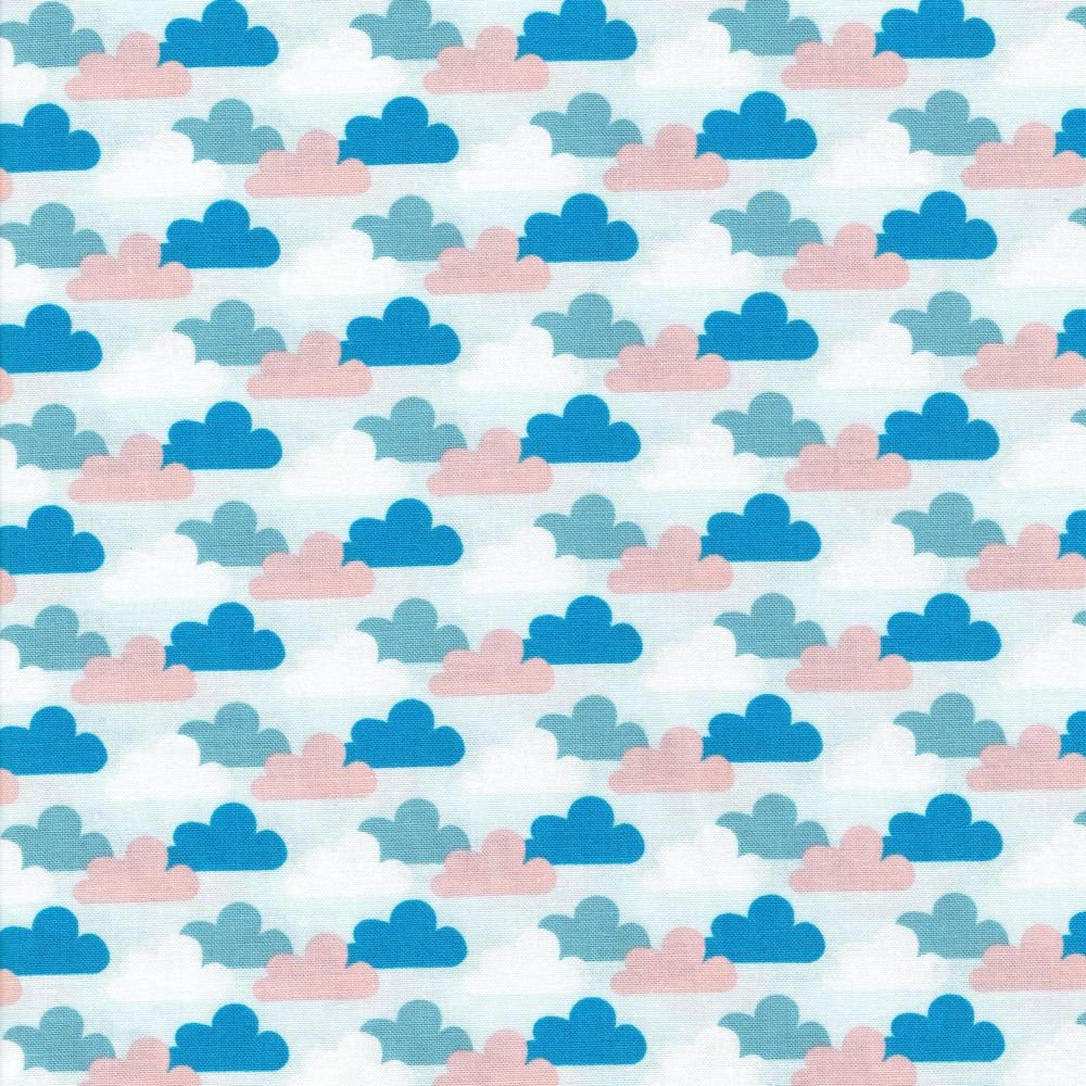 Discover Lifestyle & Fashion Fabrics Blue / Clouds Vegetable Patch -Coordination From Fabric Freedom – 100% Cotton British Designed Craft Fabrics For Patchwork And Quilting Co-Ordinated Colours And Prints – (Price Per/Quarter Metre) (Blue/Clouds)