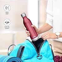 Vista 4 de Milton Bliss 600 Thermosteel - Botella de agua fría y caliente, 24 horas, 16.9 fl oz, color rojo
