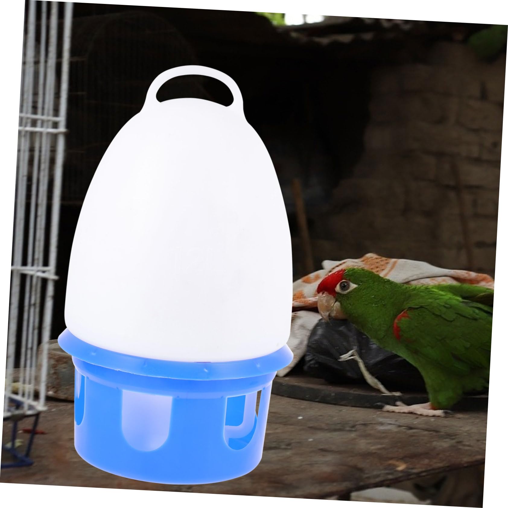 Abreuvoir Pigeon Bleu en PVC, Détachable, avec Échelle, 1 Pièce