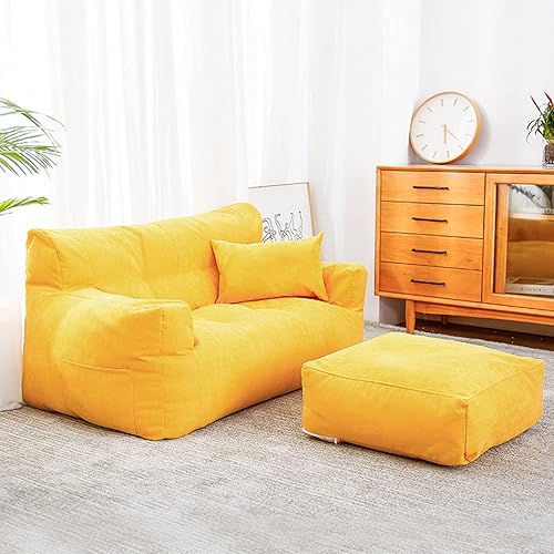 Miniatura 8 de Sofa Lazy Sack - Funda para puf con funda para reposapiés y funda de almohada cómoda (no contiene relleno), sofá gigante para dos personas, para