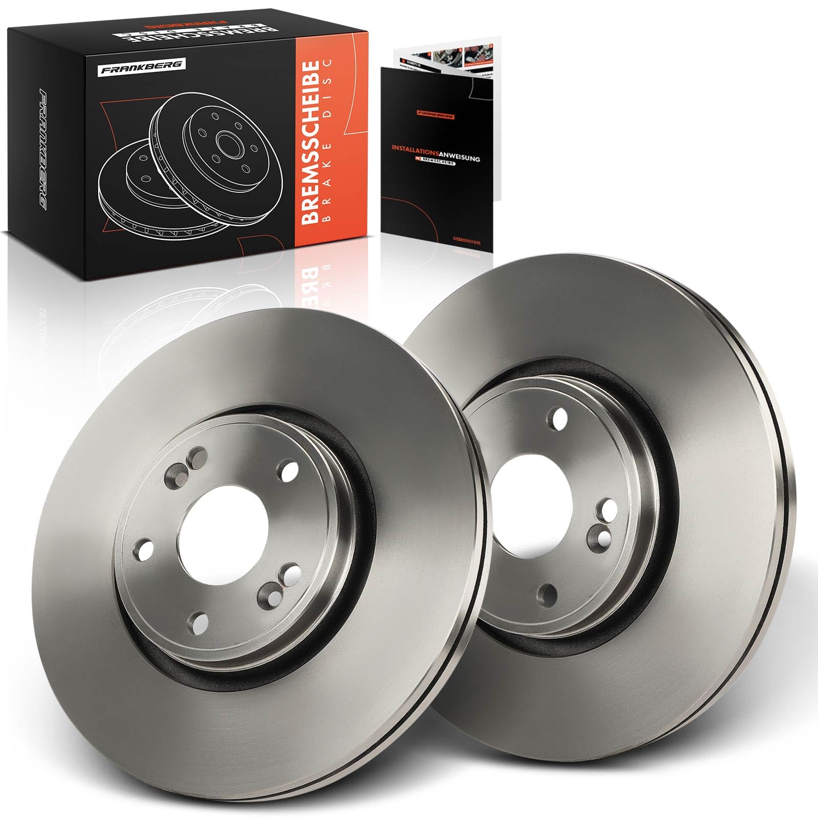 Frankberg 2 discos de freno delanteros ventilados Ø300 mm 7701206614 | Compatible con: Laguna II Grandtour KG0/1, Laguna II BG0/1