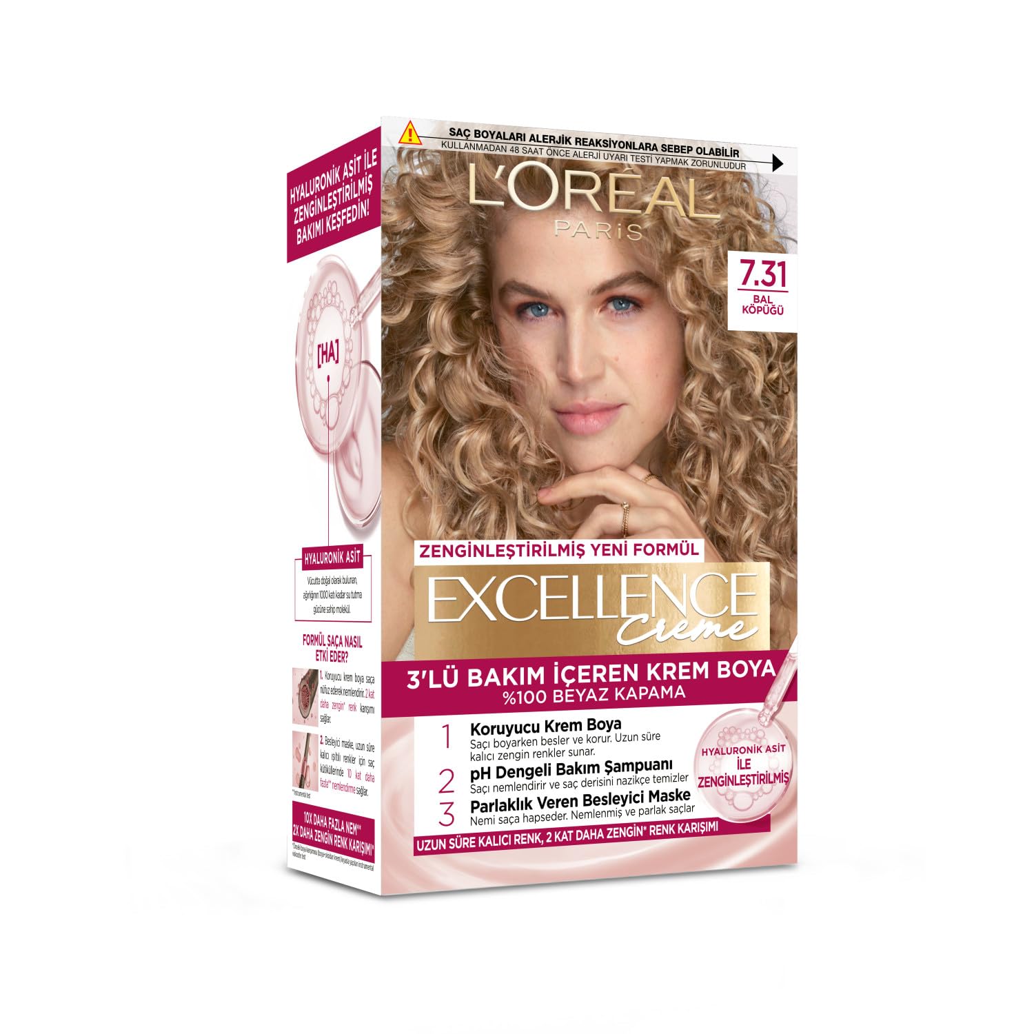 L'Oreal Paris Excellence Creme Saç Boyası - 7.31 Bal Köpüğü