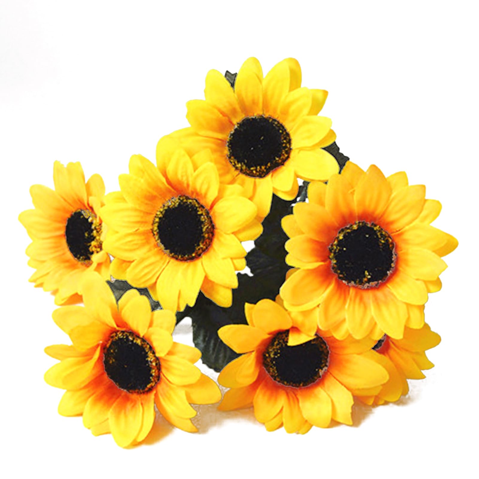 matumou 1 Bouquet 7 Heads Artificial Sunflower Faux Silk Flowers Home Wedding Decor