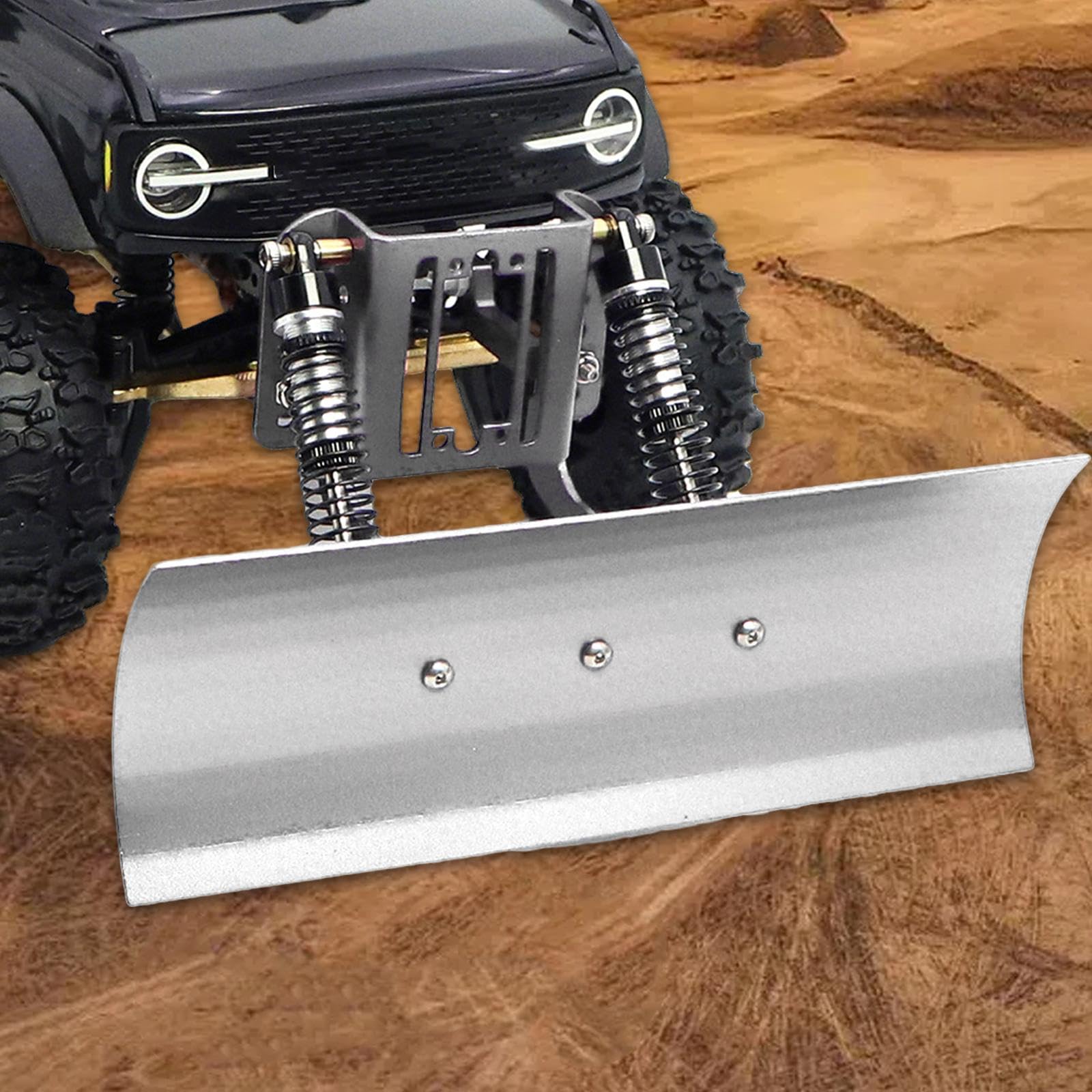 1/18 RC Auto Klinge Schneepflug Ersatz Front Schnee Schaufeln Schneepflug für TRX4M Crawler LKW DIY Zubehör, Silber