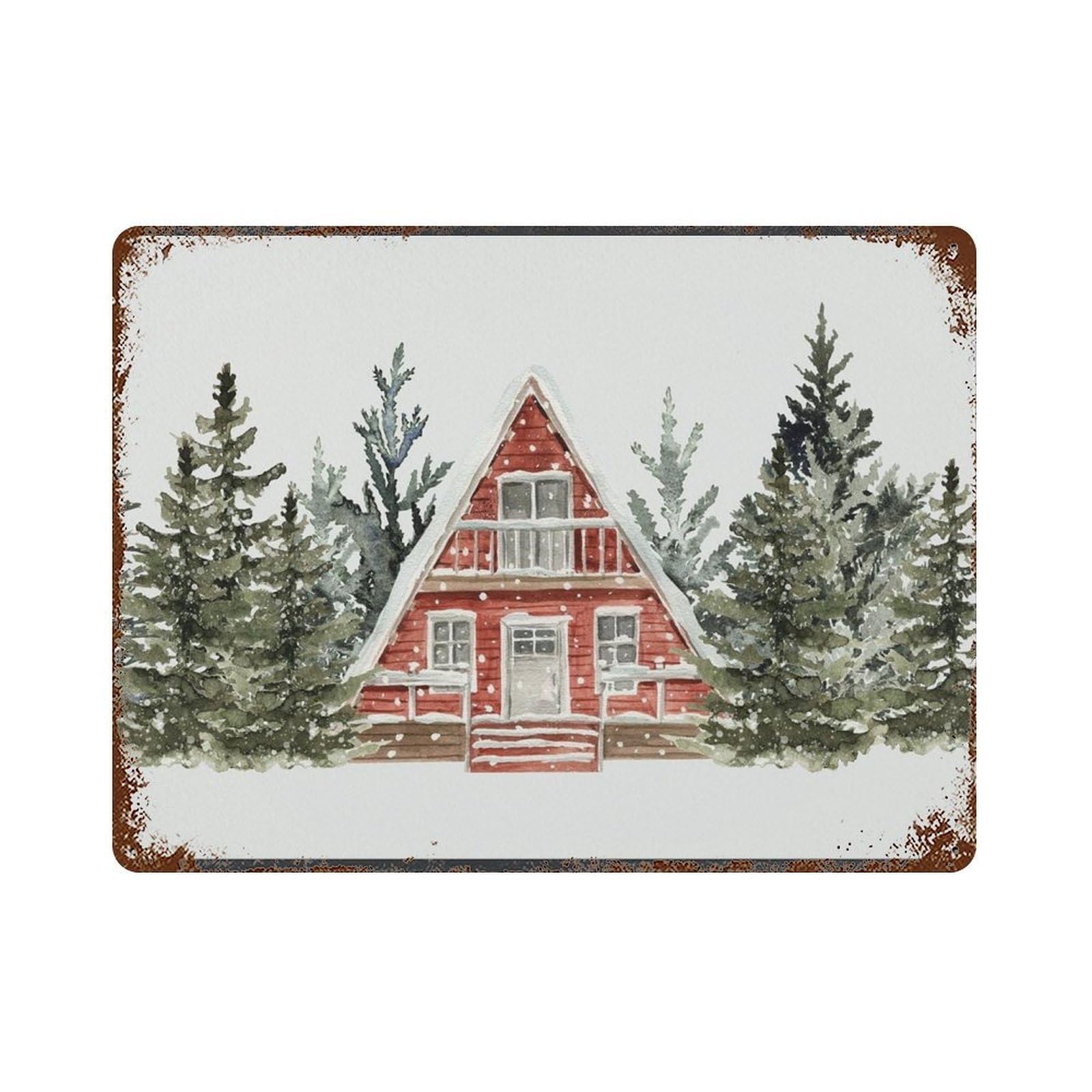 xiaoxiaoshen Farmhouse Christmas Holiday Wall Decor Art Metal Tin Poster Modern Home Decor Art Home Bar Shop Decorations Vintage Sign 30x40cm