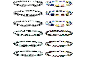 Magnetic Therapy Hematite Anklet Bracelet: Lymph Drainage and Energy Healing