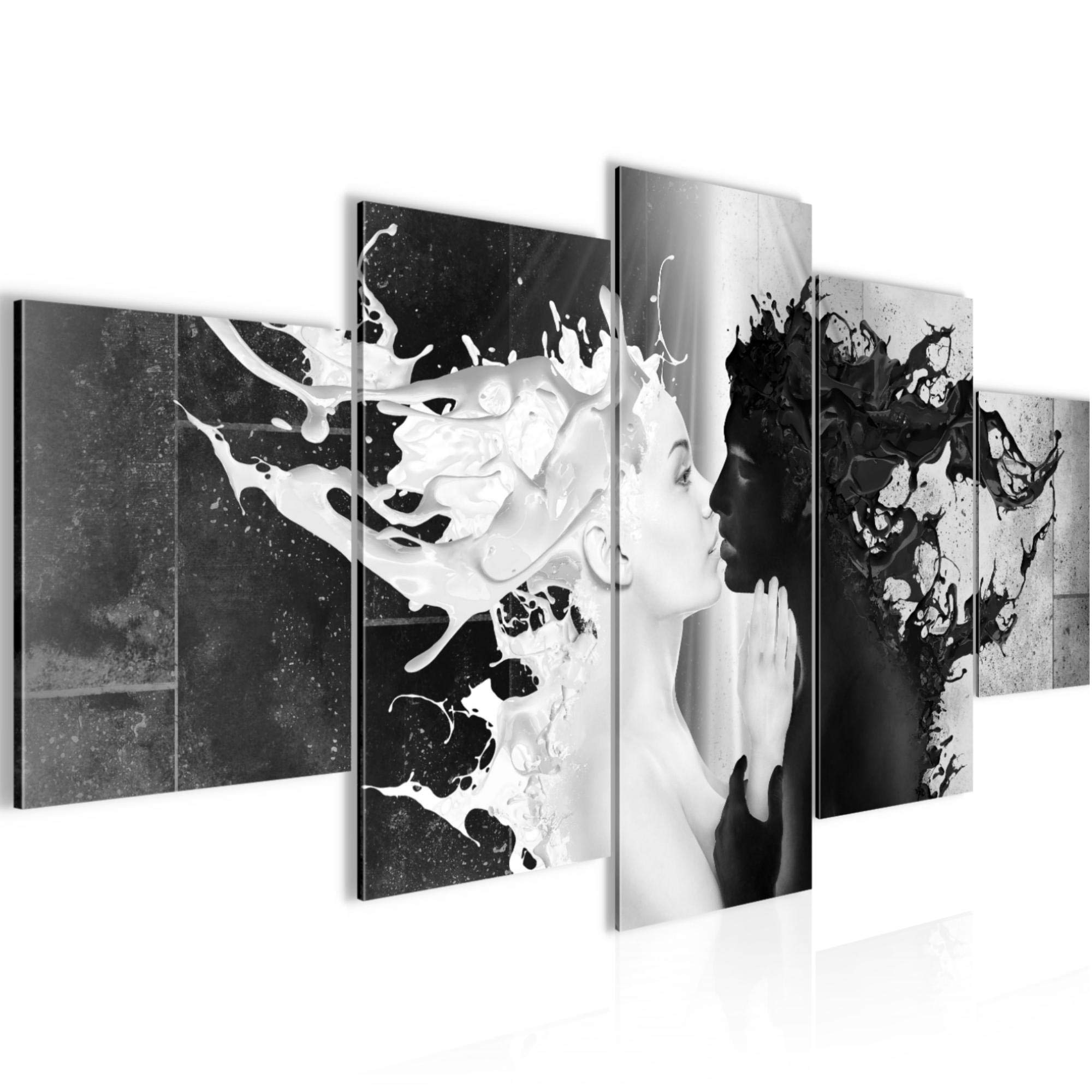 Runa Art - Pictures Milk and coffee 200 X 100 cm 5 Pieces XXL Images Design Black-and-White 005051c