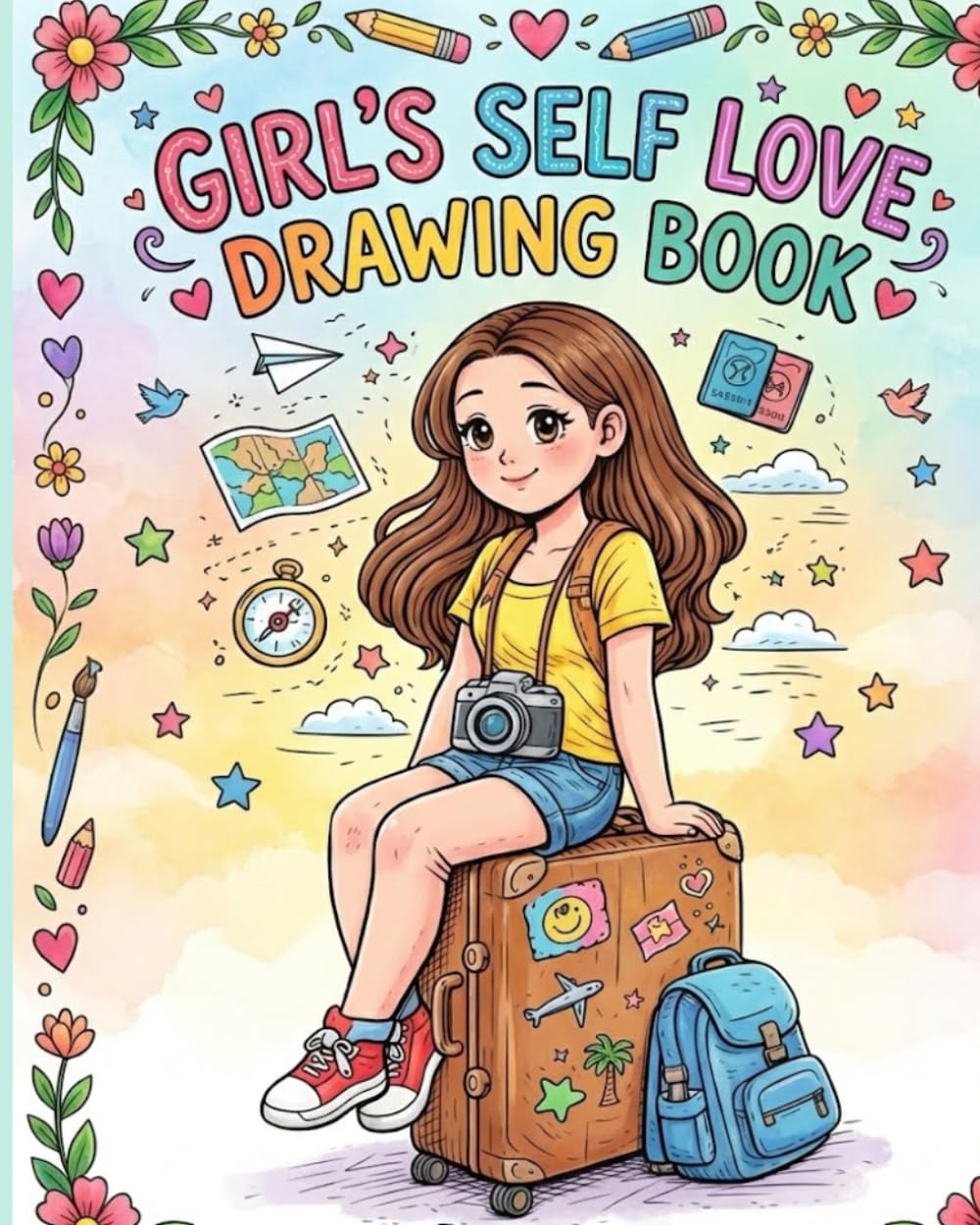 Girl Moments: Travel, Picnic & Beach Coloring Book: Bold & Easy Cute Scenes of Cozy Getaways, Sunny Beach Days, and Relaxing Outdoor Moments for Adults and Teens