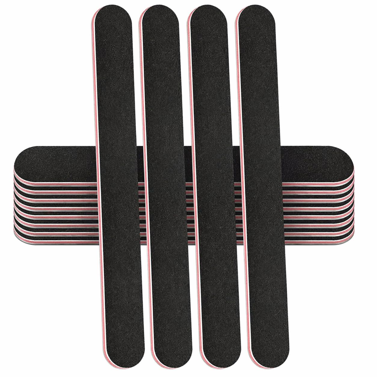 Stadux 12 Pack Nail File Set, Double Sided Emery Board-Nail Buffer Files Kit 100/180 Grit