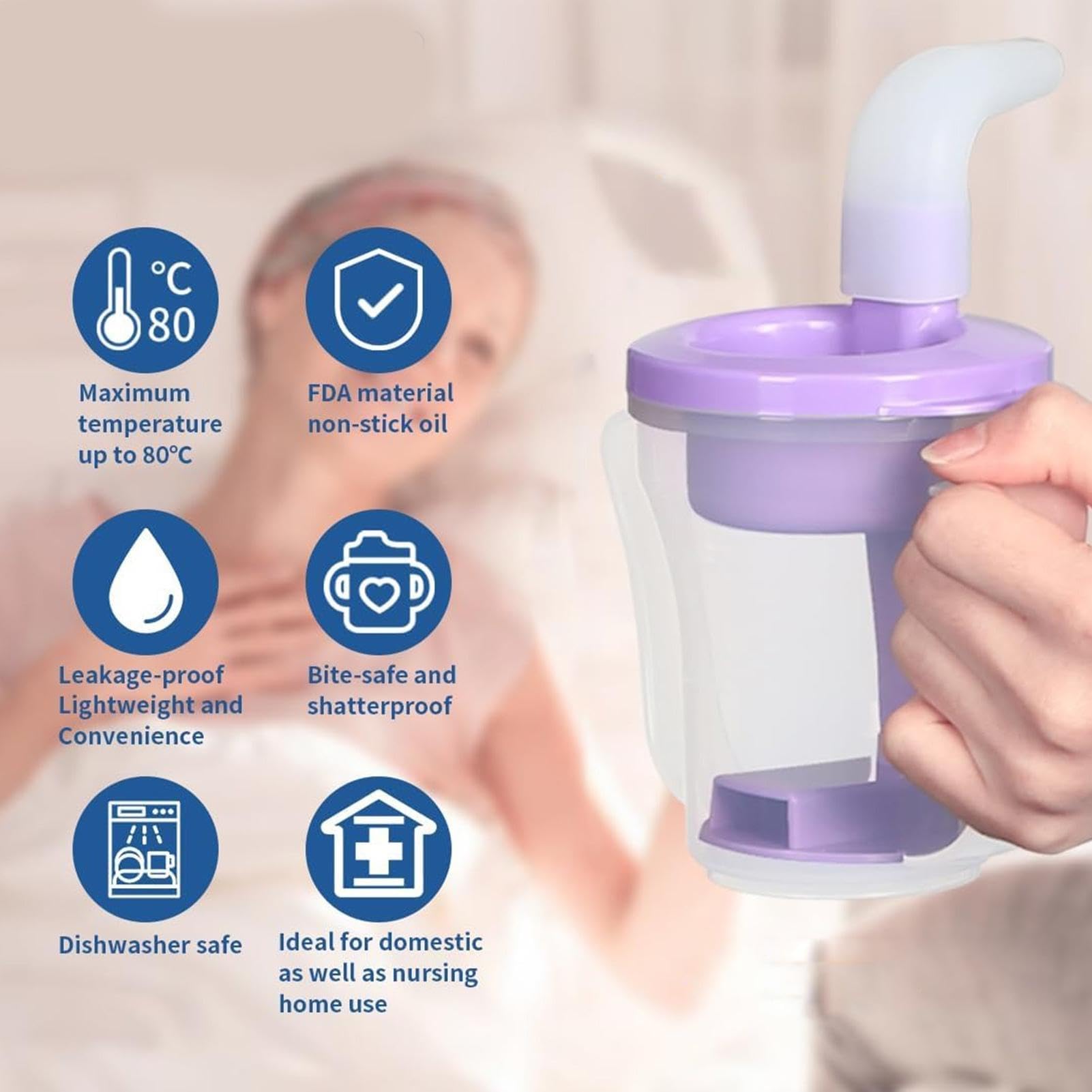 Tazas para disfagia adultos | 5 o 10 Control Sorso Anti-Ahogamiento Dispensador de Beber Antigoteo, Vaso Antiasfixia para Adultos, Para Hospital Casa Prevenir Asfixia Deglución Anzian
