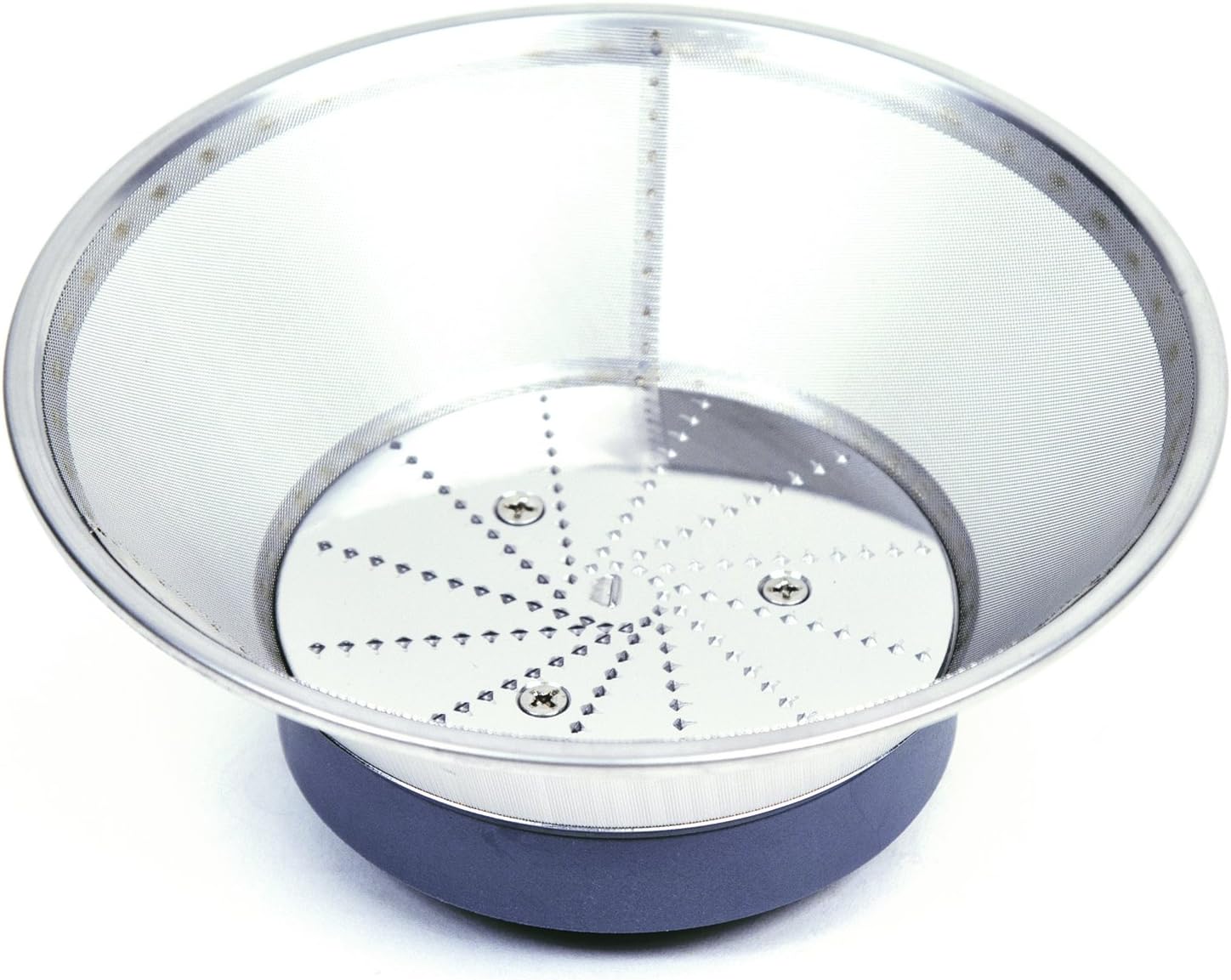 Stainless steel filter basket with sharp blades