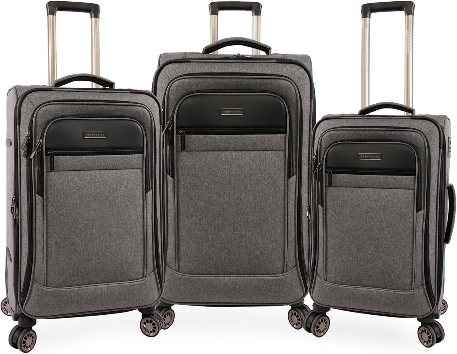 Perry Ellis Duprey Softside Spinner Luggage, Grey
