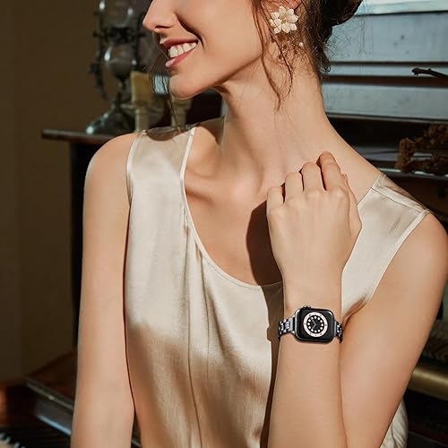 Miniatura 7 de STIROLL Correa de repuesto delgada compatible con Apple Watch de 1.49 pulgadas, 1.57 pulgadas, 1.65 pulgadas, 1.73 pulgadas (Series 11 10), correa