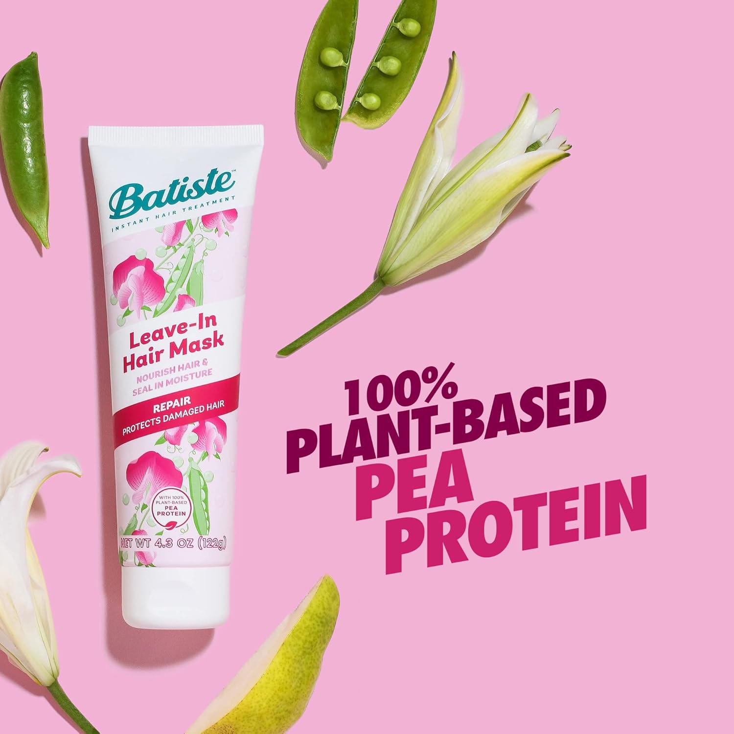 Batiste Heat Protectant For Hair & Leave In Conditioner Hair Mask, Smooth Formula, Hair Conditioner for Dry or Wet Hair, Infused with vitamin E for Enhancing Haircare, 4.3oz. image 3 of 20 B09M38DNY1