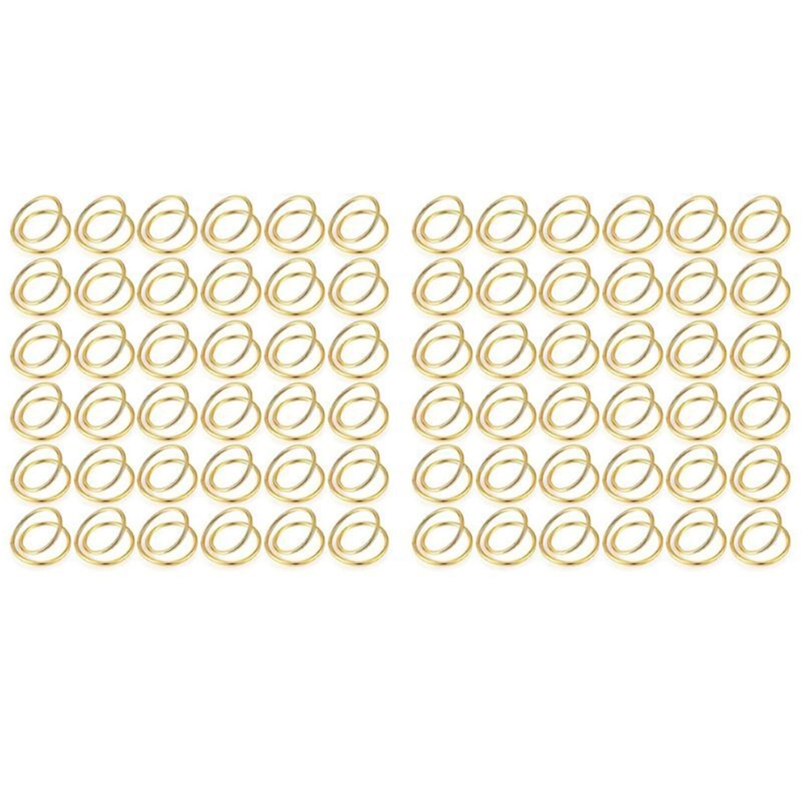 12Pcs Gold Metal Napkin Rings for Wedding Reception Dinner Party Table Decor