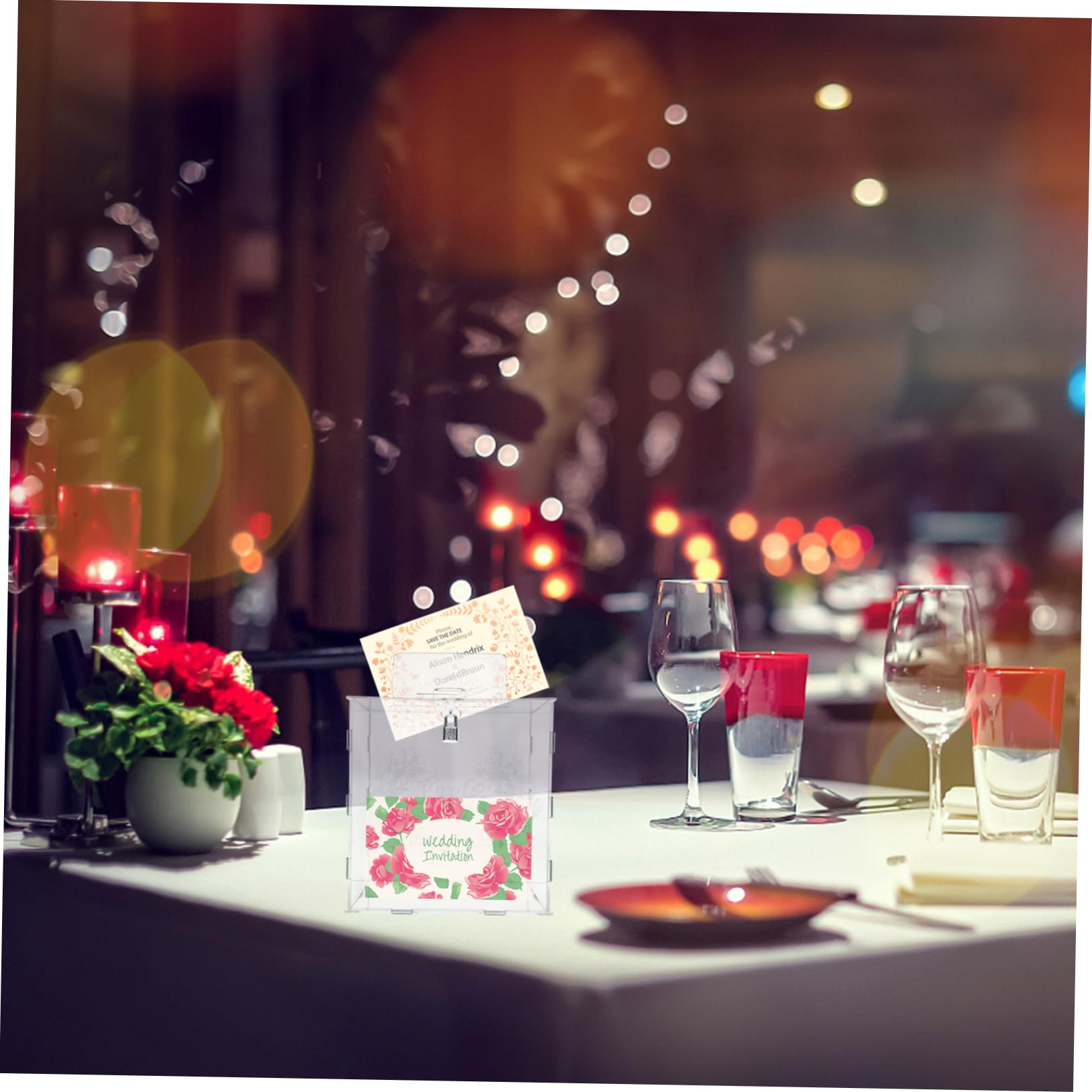 SHOWERORO Hochzeitskartenbox Aus Strapazierfähigem Transparente Spardose Für Geldgeschenke Multifunktionale Aufbewahrung Für Karten Wünsche Und Erinnerungen Für Hochzeiten Und Partys