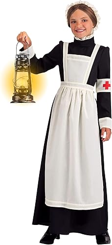 Miniatura 2 de Fun Costumes Disfraz de Ruiseñor de Florencia para niñas, vestido de enfermera victoriana británica para obras de teatro histórico de la escuela o