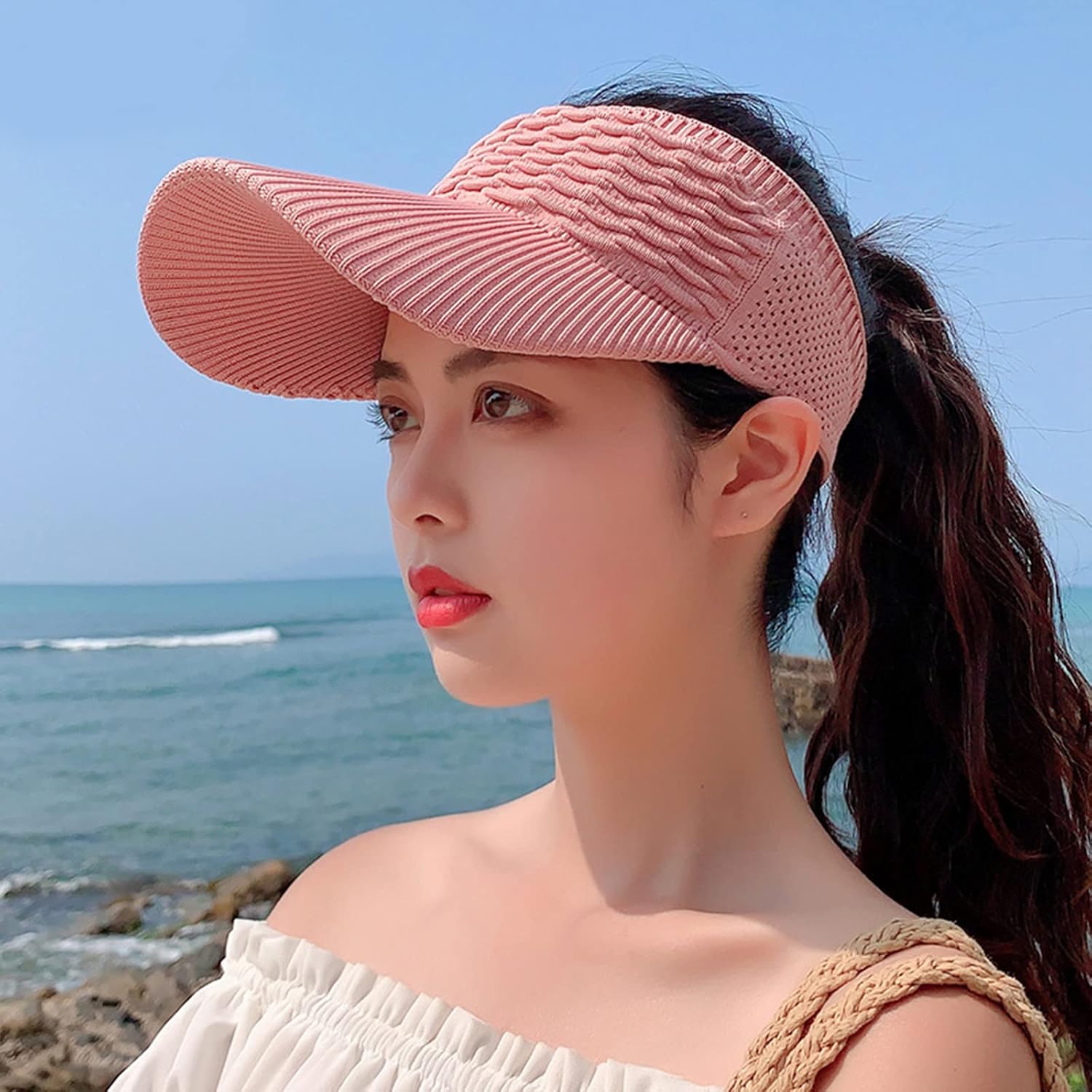 Cap Outdoor Must Have Item Wide Brim Hat High Bun Sun Hat for Camping Hiking Color Organizer for Baseball Cap Ponytail