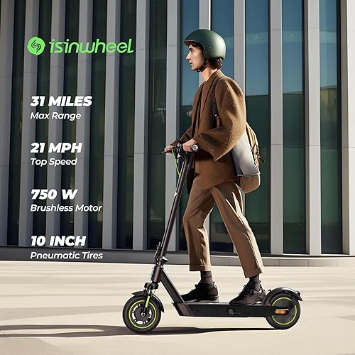 Miniatura 4 de Patinete eléctrico, motor de 350 W, rango máximo de 18 millas, velocidad máxima de 16 MPH, neumáticos de 8.5 pulgadas, scooter eléctrico plegable