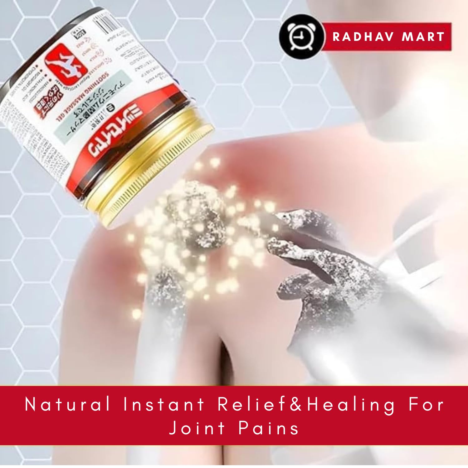 Radhav Mart Japanese Pain Relief Gel for Muscle & Joint Pain | Fast-Acting Soothing Massage Cream with Mugwort Oil, Camphor & Lactic Acid | Relief for Back, Neck, Knee & Shoulder Pain (Pack of 1) 4