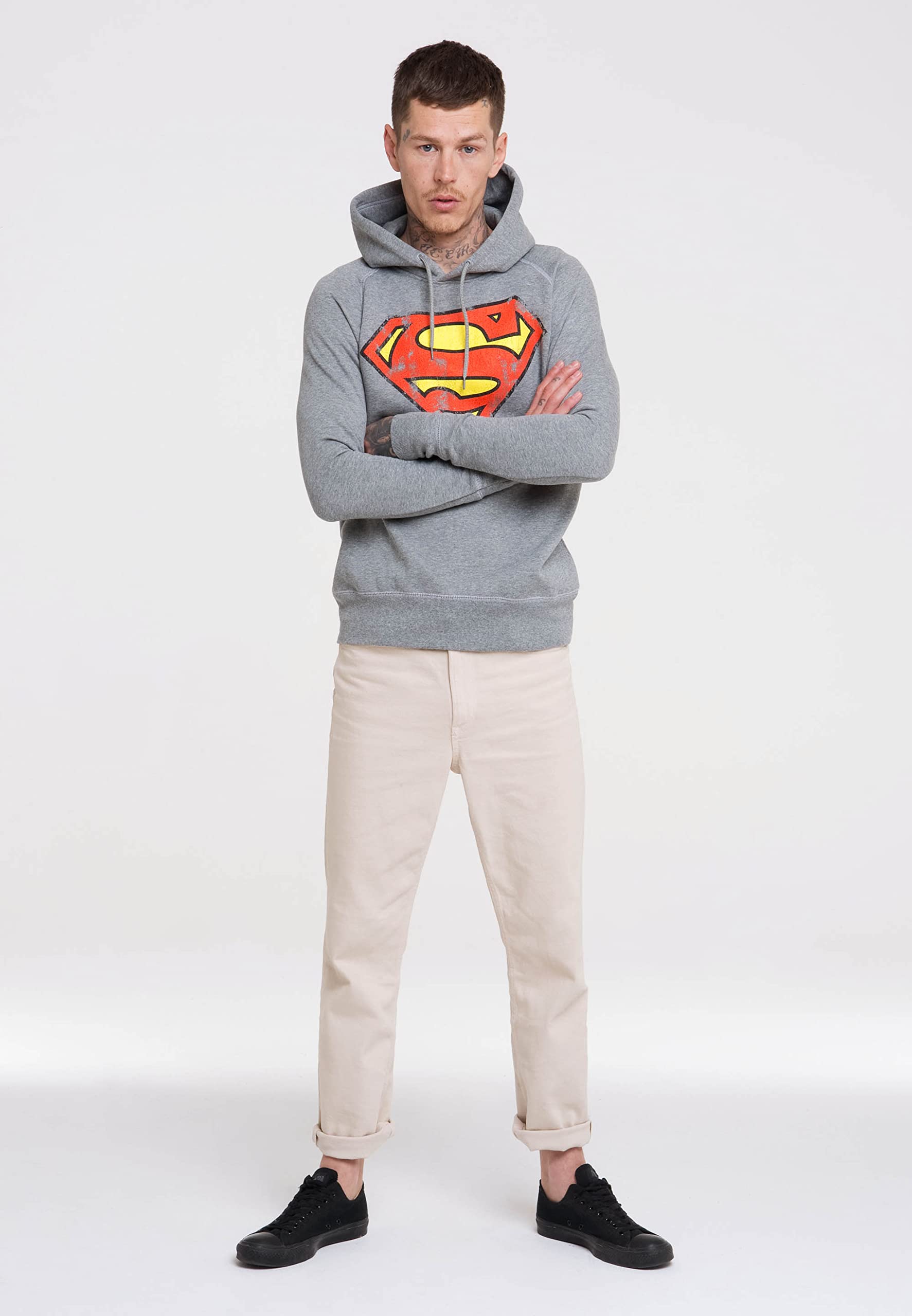 Logoshirt® DC I Superman I Logo I Bluza Z Kapturem I Print I Women's Men | Licencjonowany oryginalny design