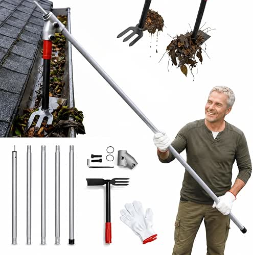 Heavy Duty Gutter Cleaning Tool from Ground – No Ladder