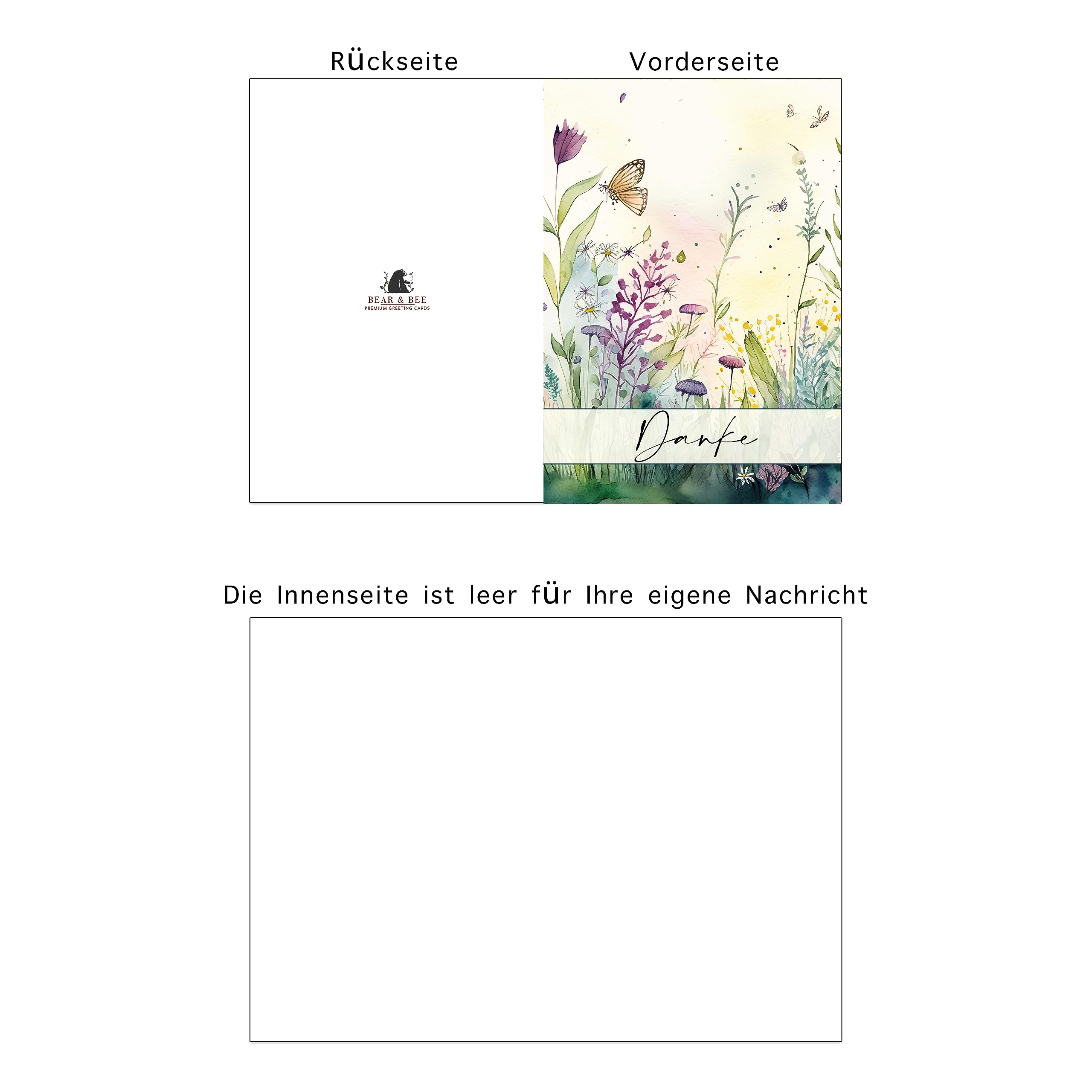 Dankeskarten-Set Mit Regenbogen-Designs – 48 Karten + Umschläge, 10x15 Cm, Umweltfreundlich, Leer Innen Für Eigene Nachrichten