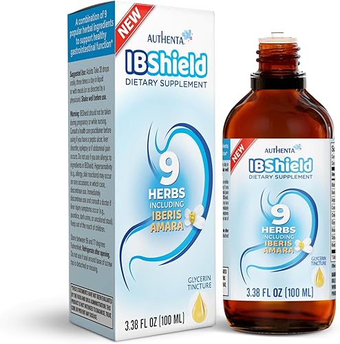 IBShield Tintura 3.4 fl oz | 6+3=9 hierbas | Iberis Amara, menta, manzanilla, bálsamo de limón, alcaravea, regaliz, angélica, celidonia y cardo de